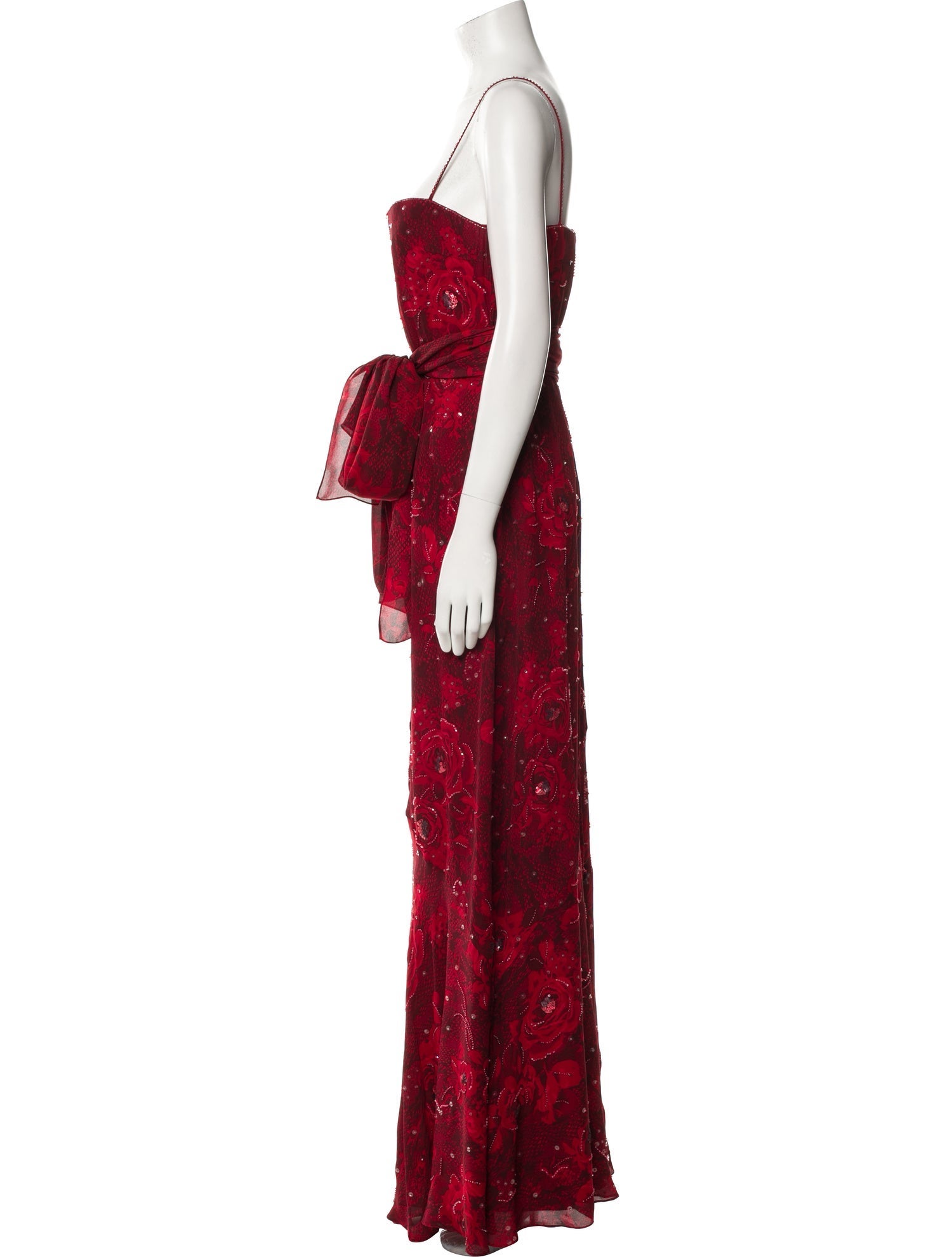 Rickie Freeman Silk Long Dress