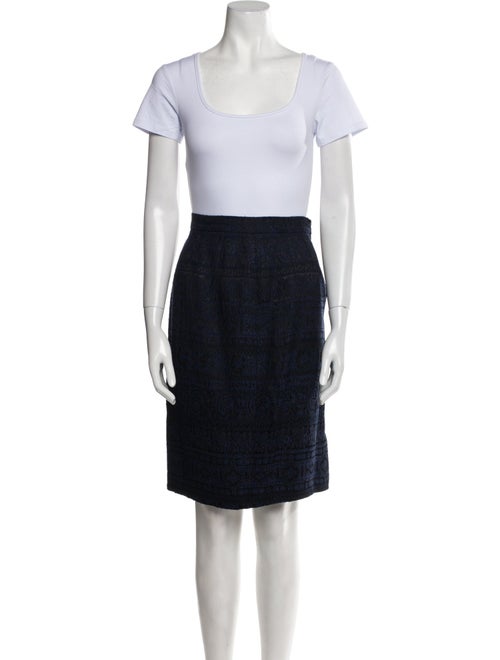 Rickie Freeman Printed Crystal Embellishments Skirt Suit