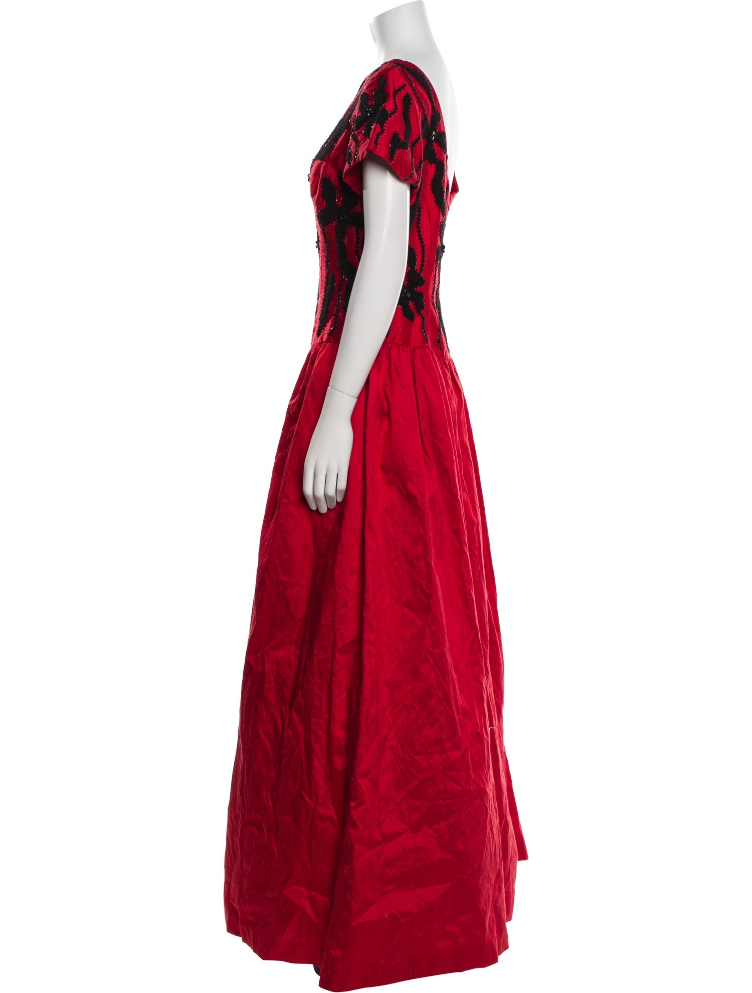 Rickie Freeman Silk Long Dress