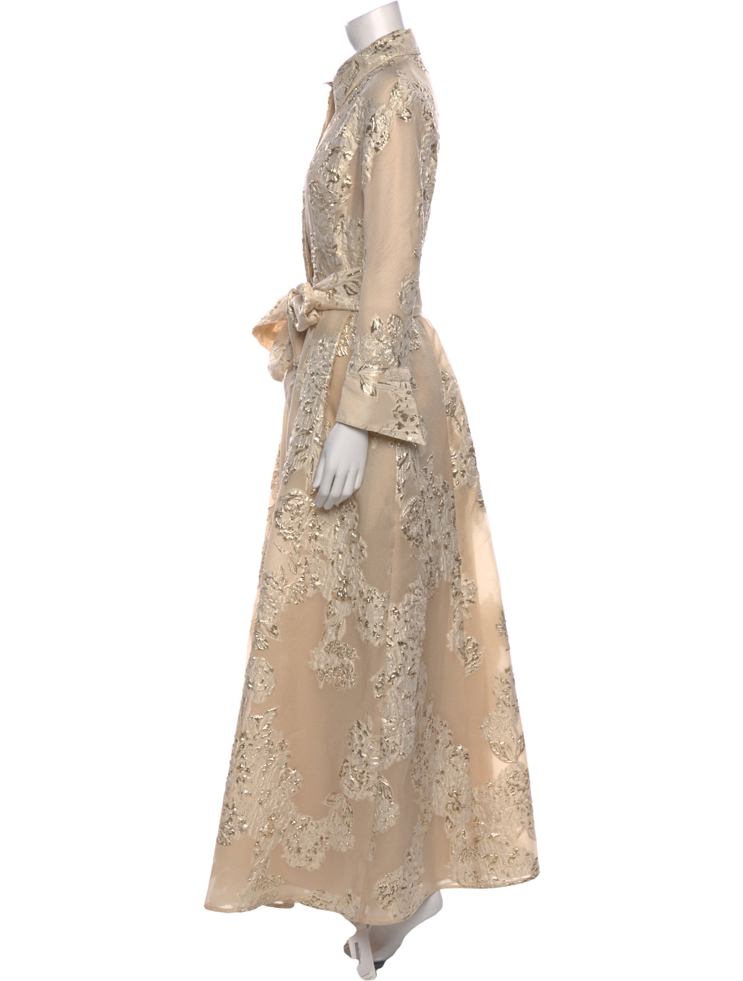 Rickie Freeman Printed Long Dress