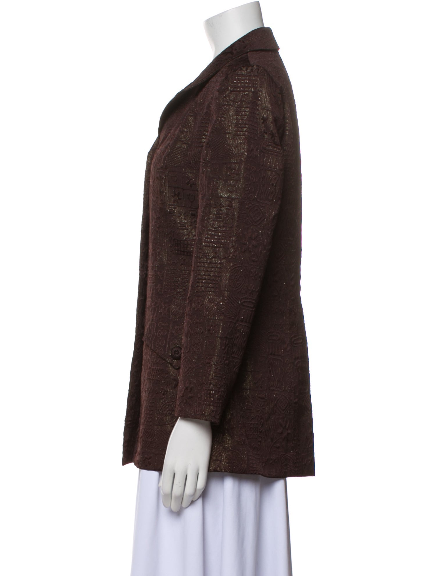 Rickie Freeman Plaid Print Blazer