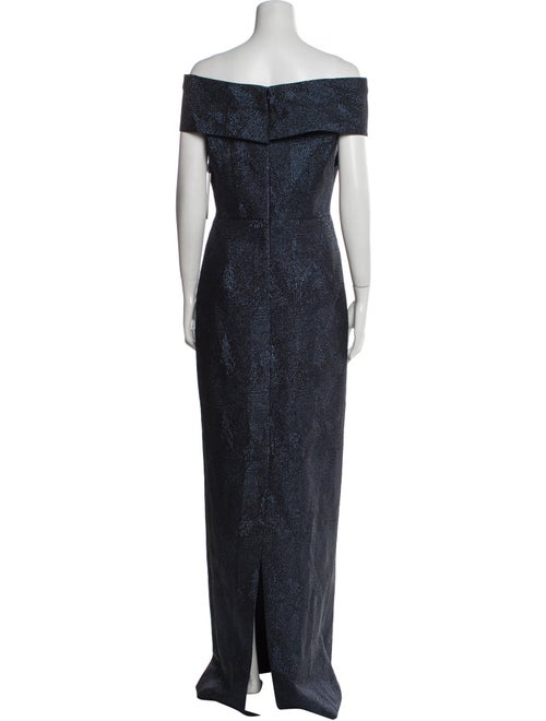 Rickie Freeman Off-The-Shoulder Long Dress