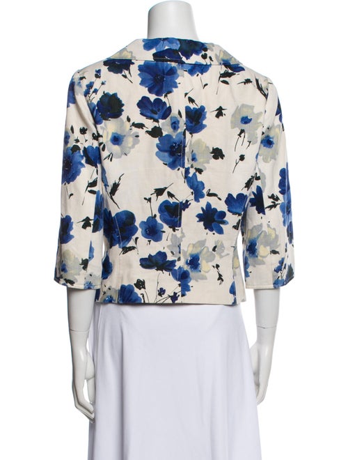 Rickie Freeman Linen Floral Print Blazer