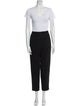 Rickie Freeman Wool Leather Trim Embellishment Pantsuit