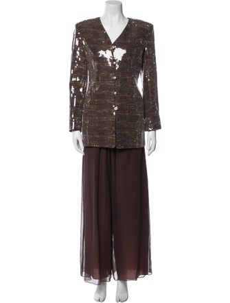 Rickie Freeman Silk Pant Set