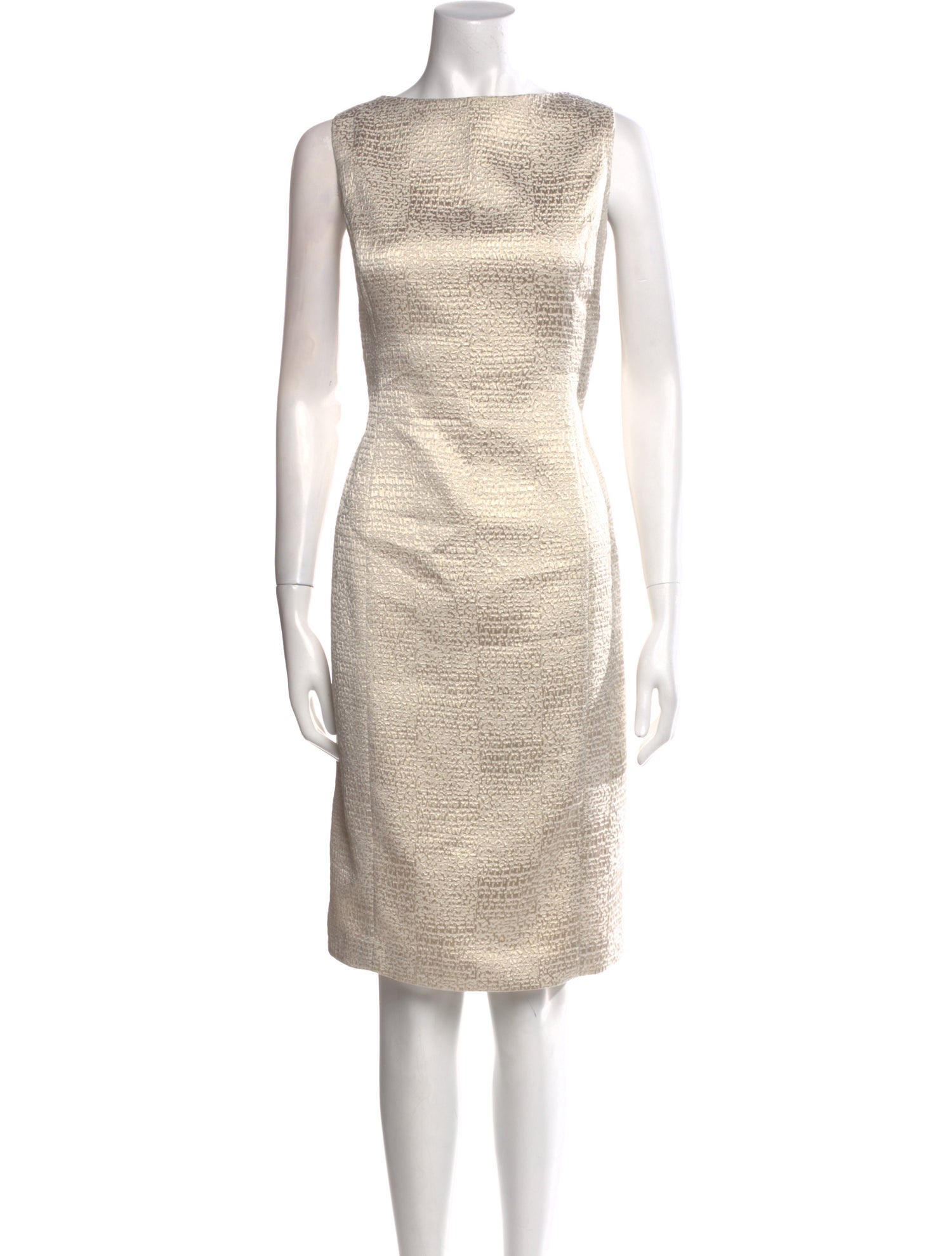 Rickie Freeman Bateau Neckline Knee-Length Dress