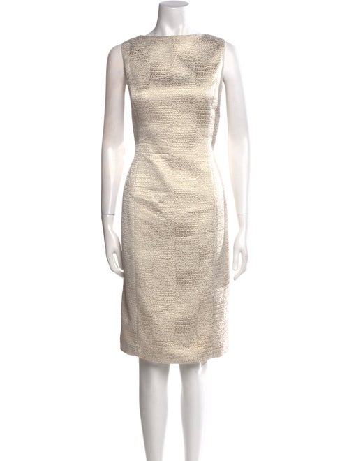 Rickie Freeman Bateau Neckline Knee-Length Dress