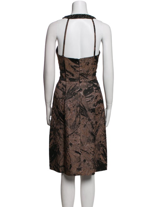 Rickie Freeman Printed Midi Length Dress