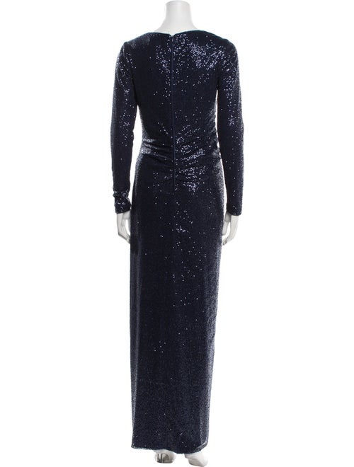 Rickie Freeman Crew Neck Long Dress