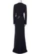 Rickie Freeman Crew Neck Long Dress