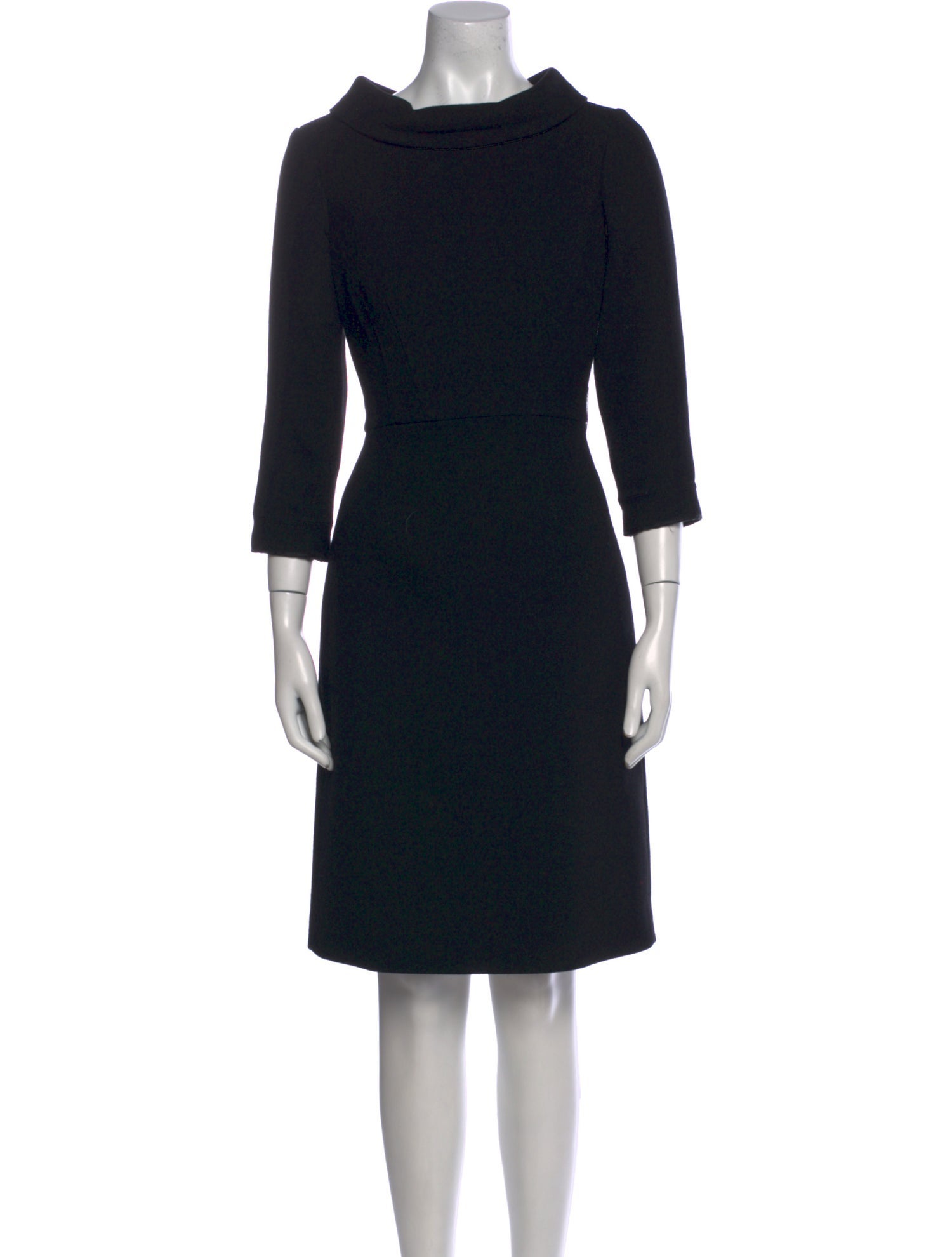 Rickie Freeman Wool Knee-Length Dress