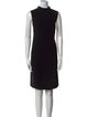 Rickie Freeman Mock Neck Knee-Length Dress