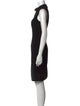 Rickie Freeman Mock Neck Knee-Length Dress