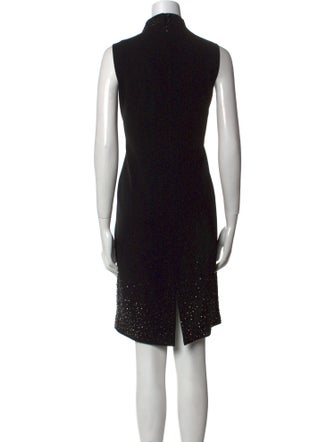 Rickie Freeman Mock Neck Knee-Length Dress