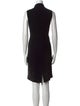 Rickie Freeman Mock Neck Knee-Length Dress