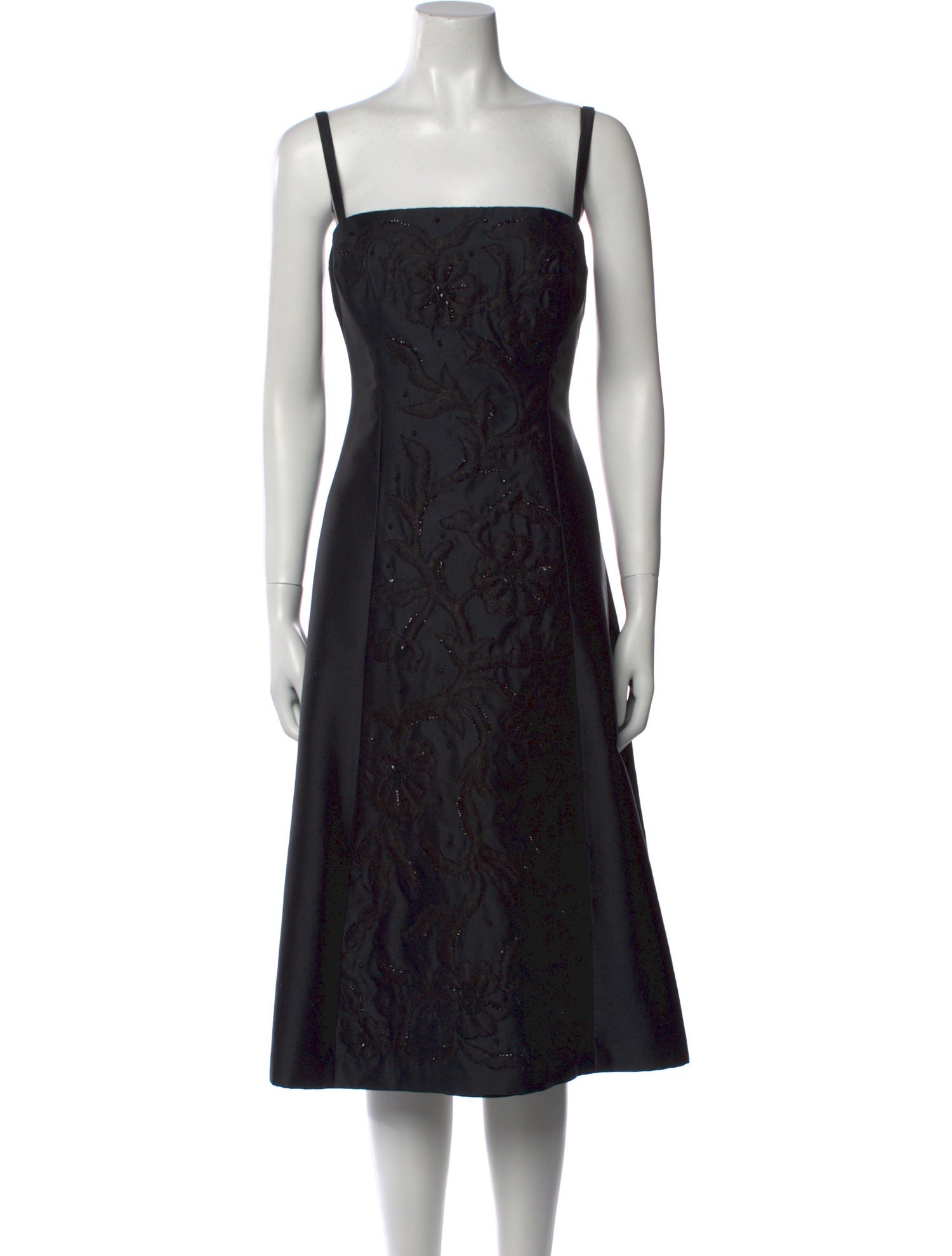 Rickie Freeman Silk Midi Length Dress