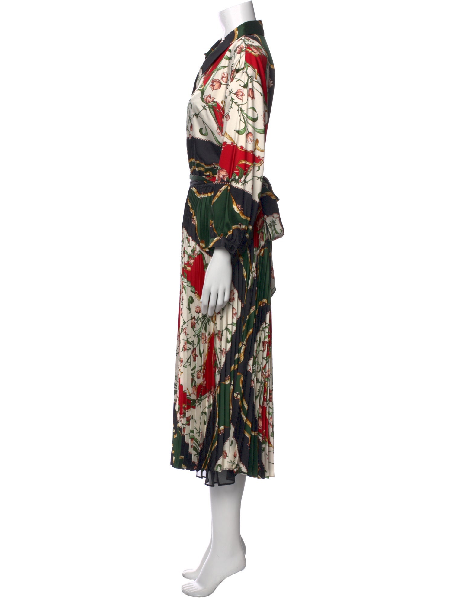Rickie Freeman Printed Long Dress