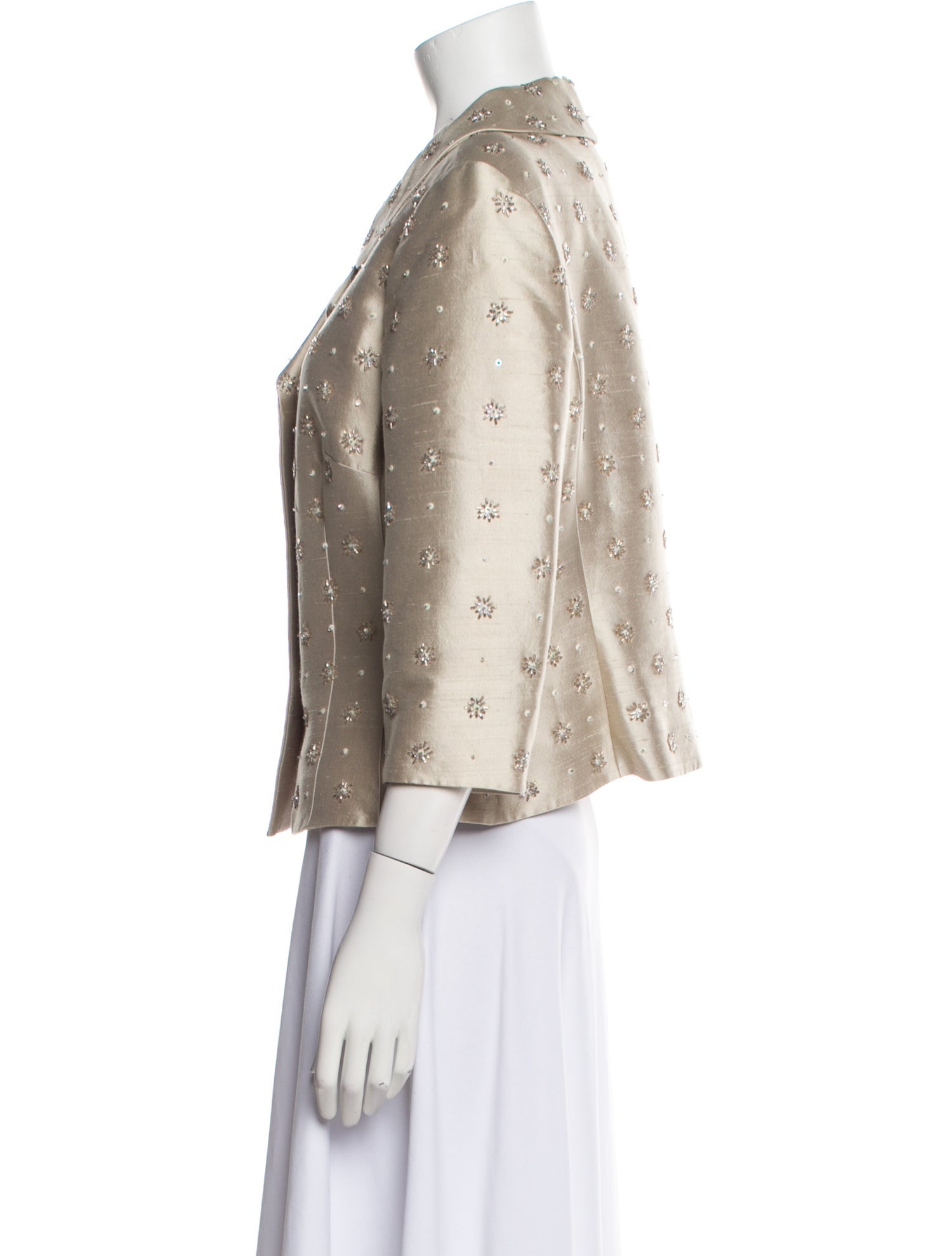 Rickie Freeman Silk Floral Print Blazer