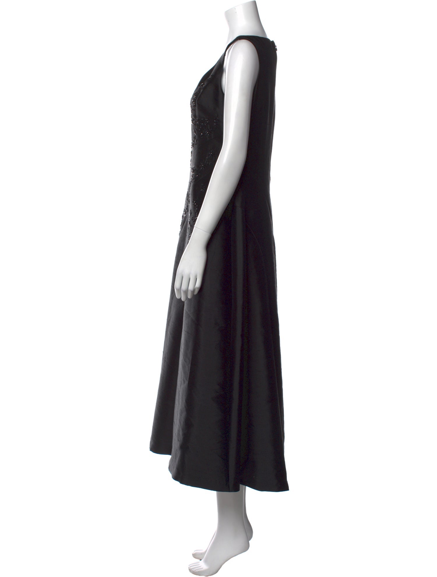 Rickie Freeman Silk Midi Length Dress