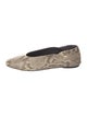 Reformation Leather Animal Print Ballet Flats