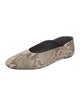 Reformation Leather Animal Print Ballet Flats