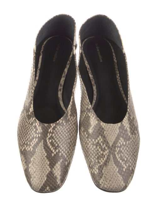 Reformation Leather Animal Print Ballet Flats