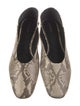 Reformation Leather Animal Print Ballet Flats