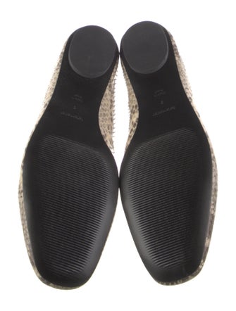 Reformation Leather Animal Print Ballet Flats