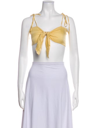 Reformation V-Neck Sleeveless Crop Top