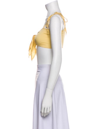 Reformation V-Neck Sleeveless Crop Top