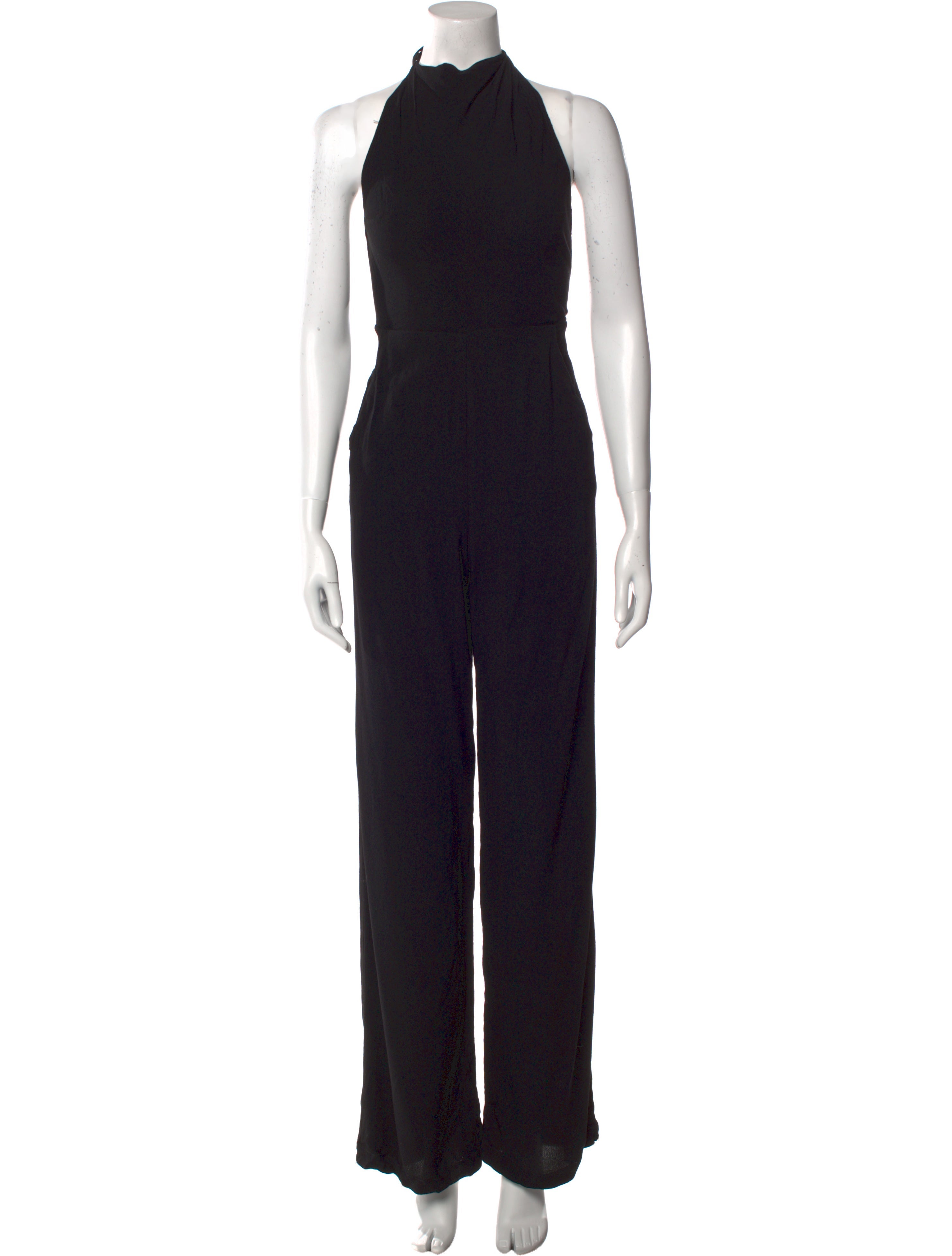 Reformation Mock Neck Jumpsuit Black, 14.5" Rise Jumpsuits and