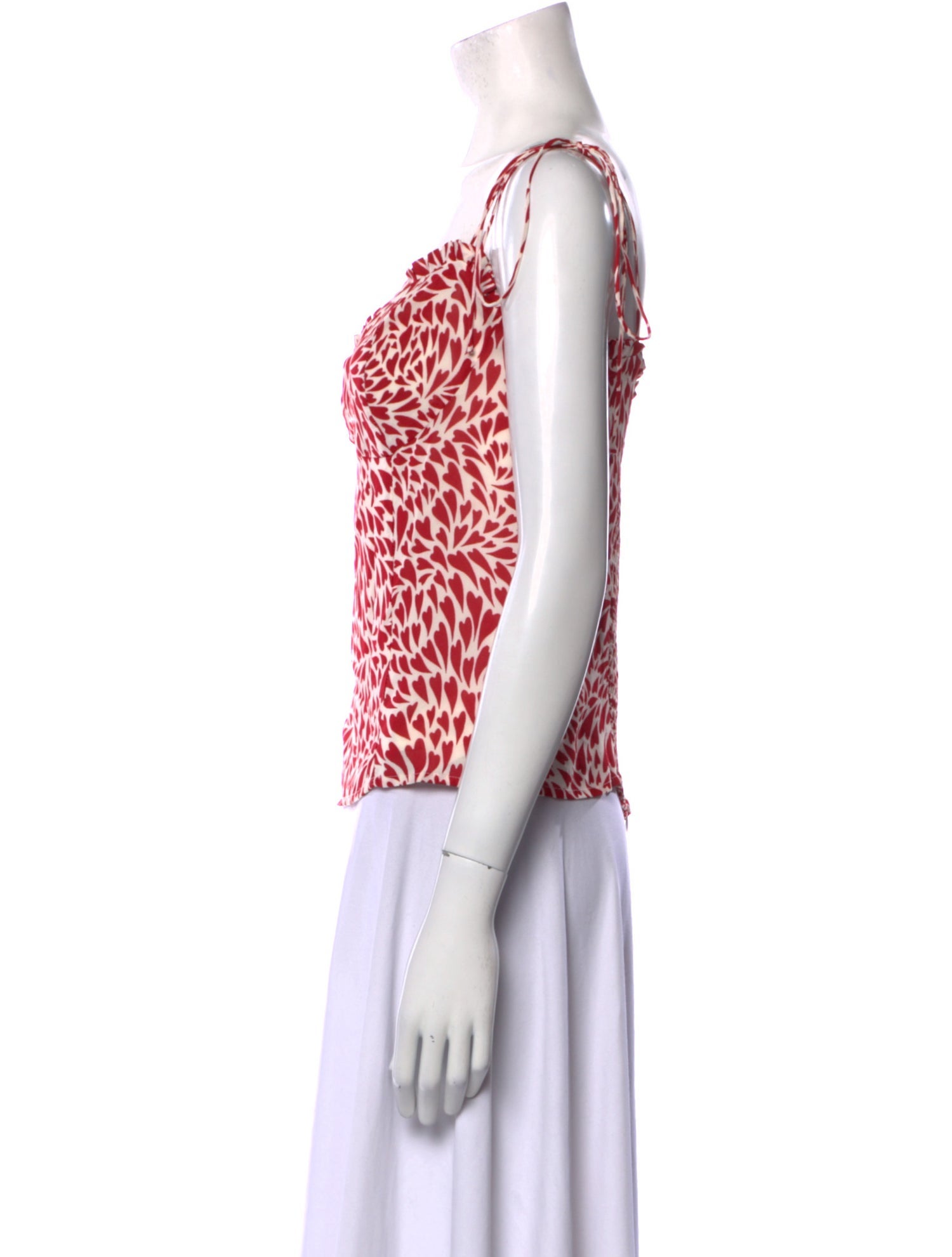 Reformation Animal Print Square Neckline Top