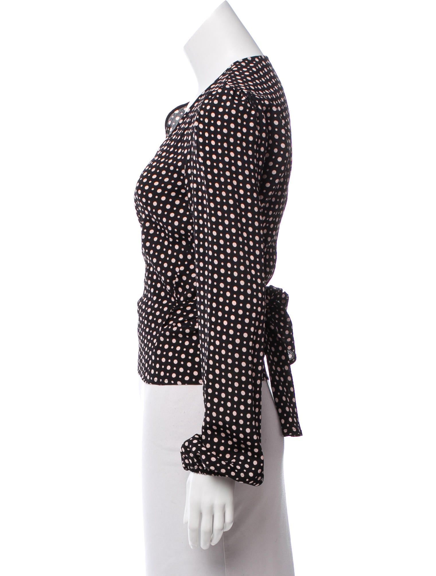 Reformation Polka Dot Wrap Top
