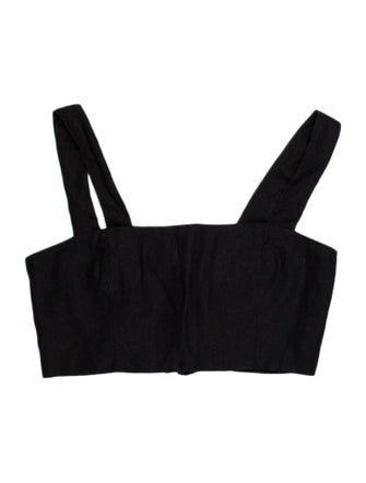 Reformation Linen Strapless Crop Top