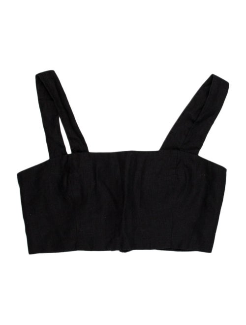 Reformation Linen Strapless Crop Top