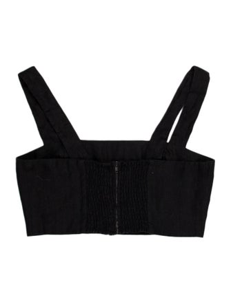 Reformation Linen Strapless Crop Top