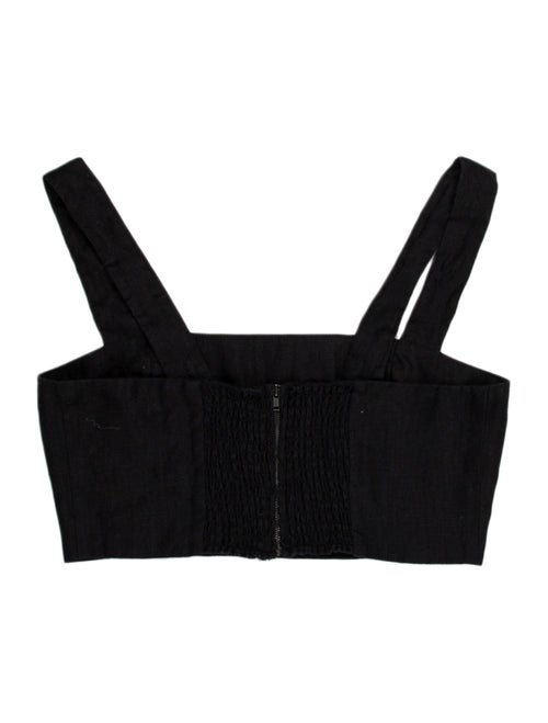 Reformation Linen Strapless Crop Top