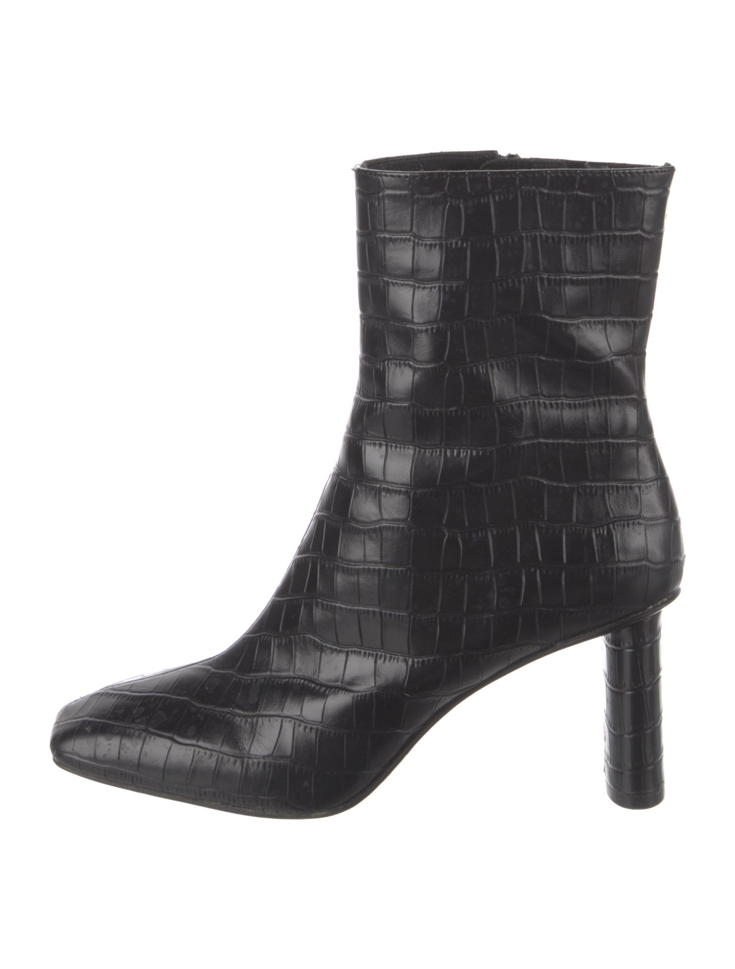 Reformation Leather Printed Boots