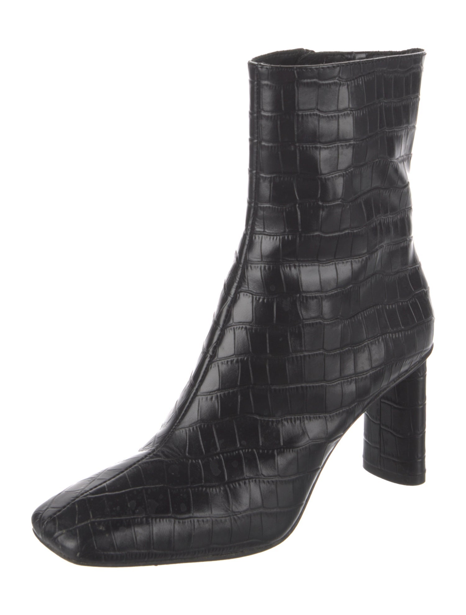 Reformation Leather Printed Boots