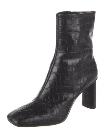 Reformation Leather Printed Boots