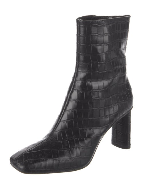 Reformation Leather Printed Boots