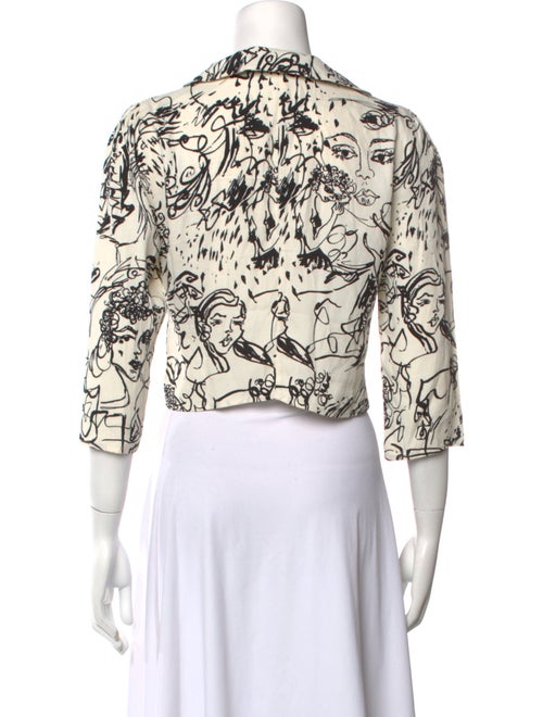 Reformation Printed V-Neck Crop Top
