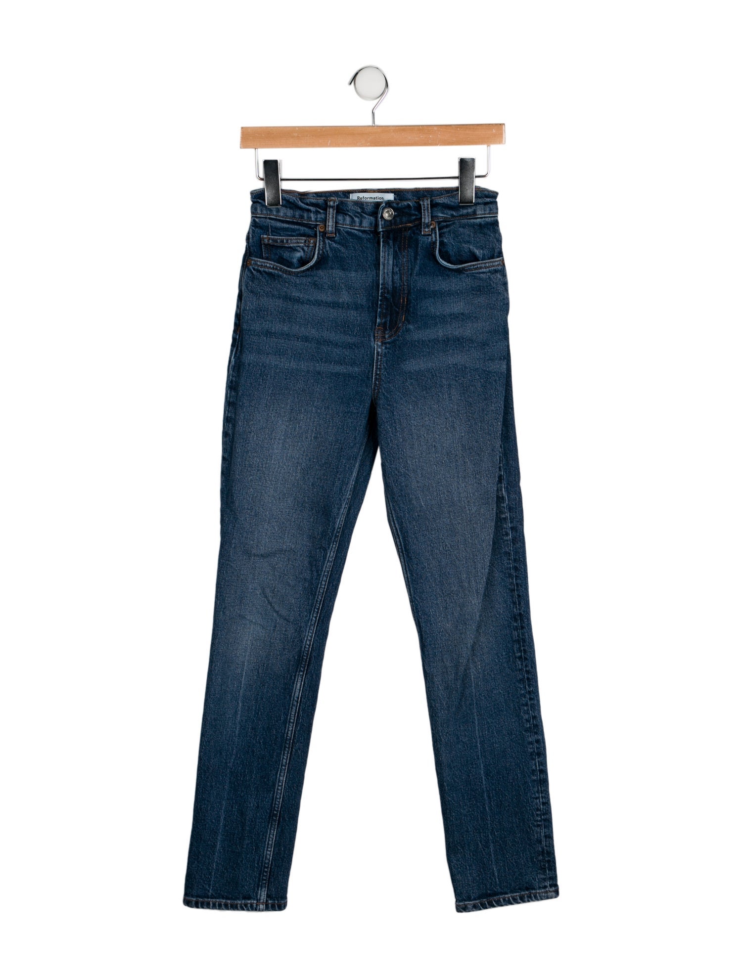 Reformation Mid-Rise Straight Leg Jeans