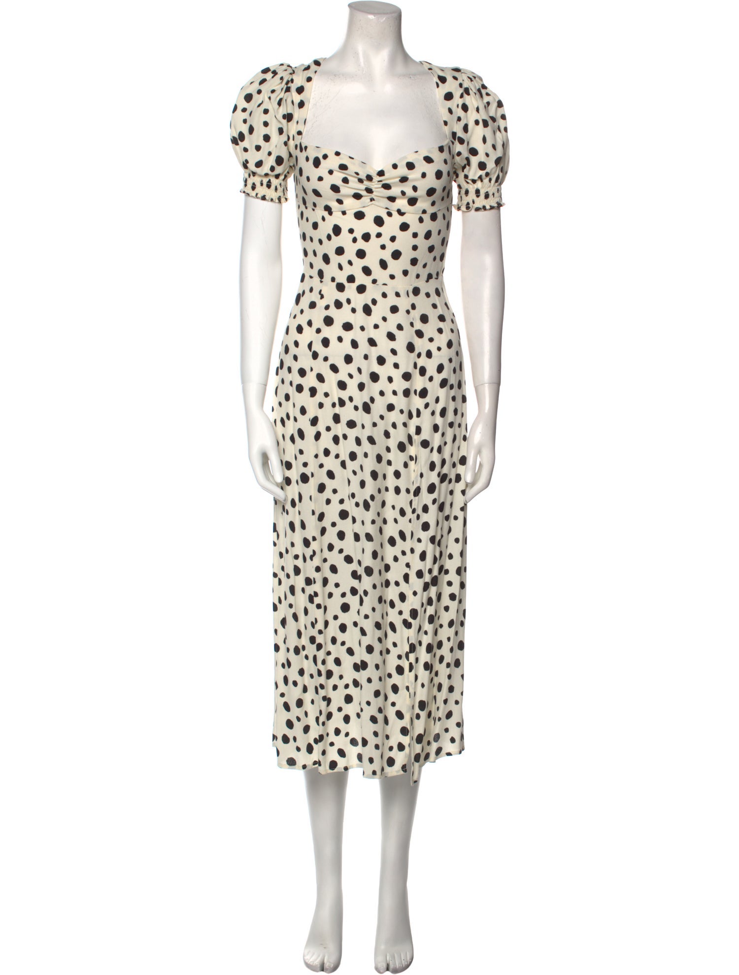 Reformation Polka Dot Print Long Dress