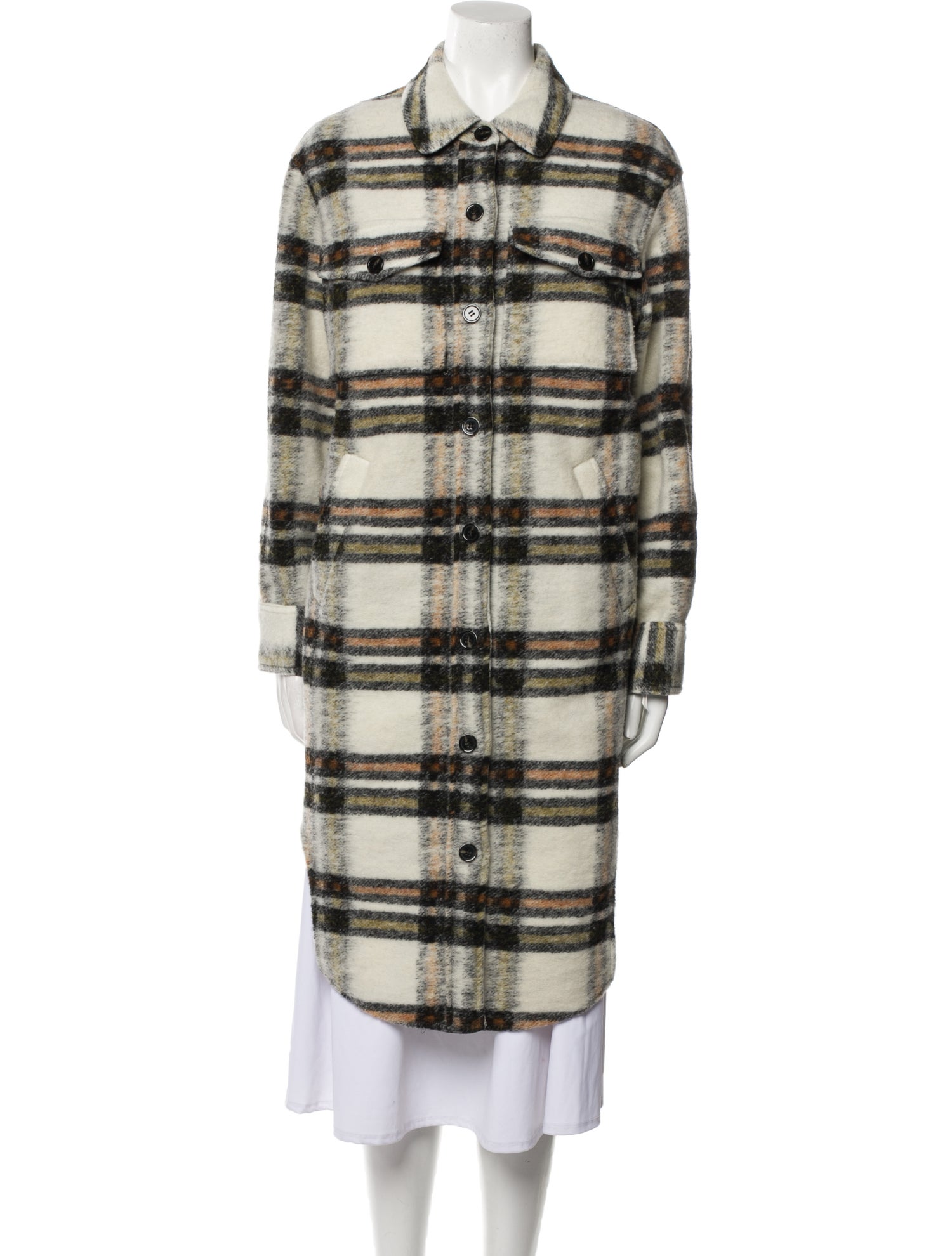 Reformation Plaid Print Coat