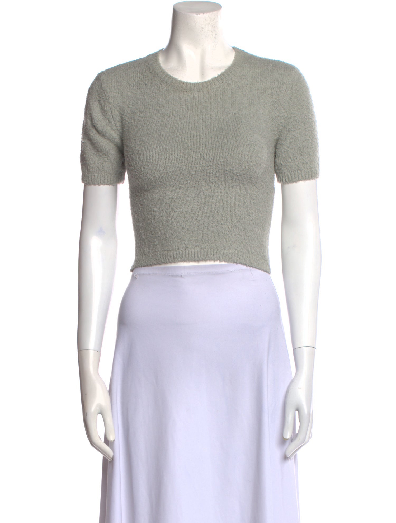 Reformation Crew Neck Short Sleeve Crop Top