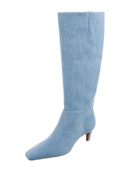 Reformation Denim Printed Boots