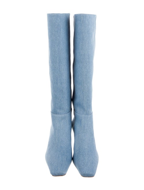 Reformation Denim Printed Boots