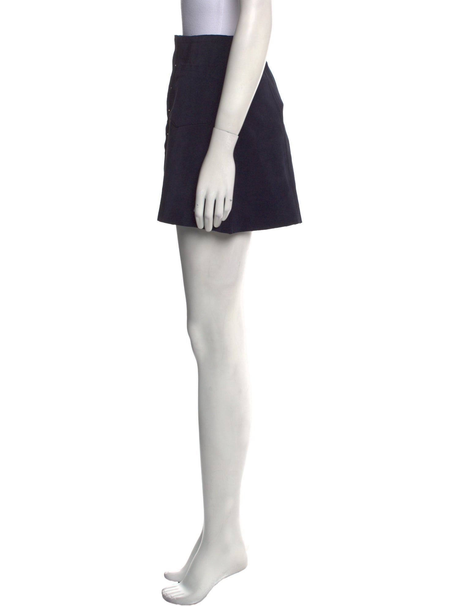 Reformation Raw-Edge Trim Mini Skirt