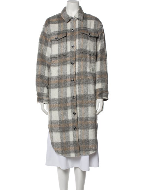 Reformation Plaid Print Peacoat